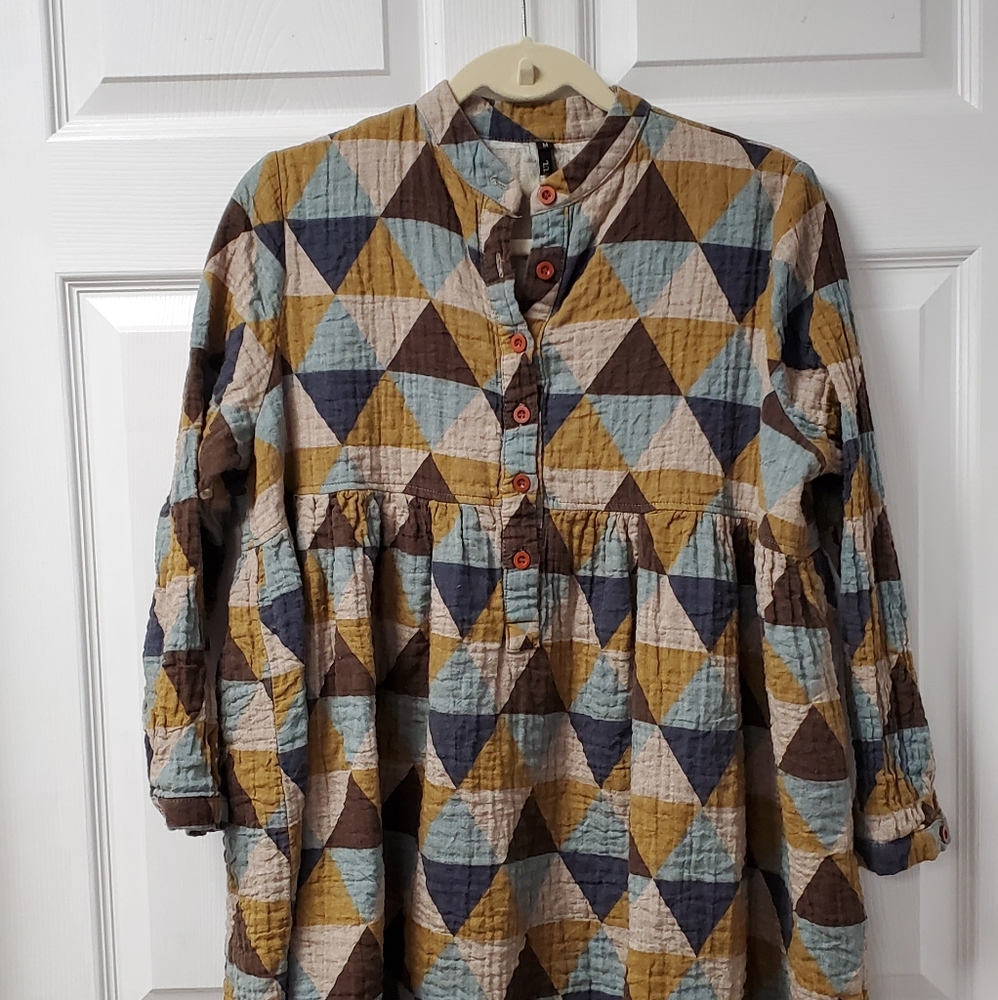 Patchwork Baby Doll Dress